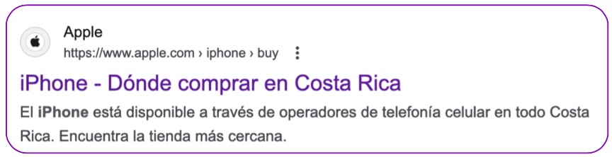 ejemplo de titulo en los resultados de google