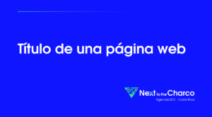 Título de la página web
