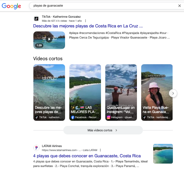 Instagram aparece en Google